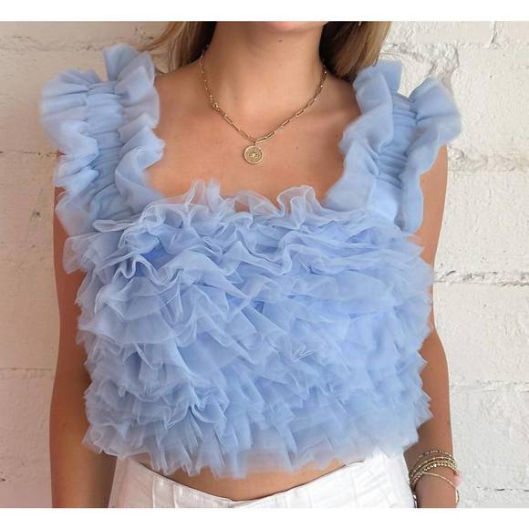 NEW ENDLESS ROSE blueberry muffin top in blue - Picture 1 of 2